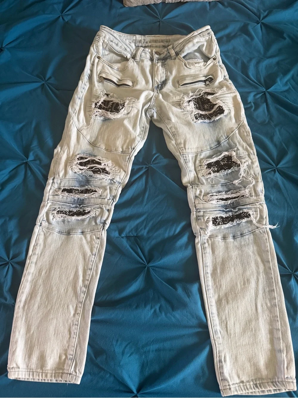 Rue21 Light Blue Distressed Skinny Jeans